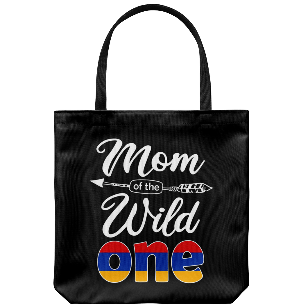 RobustCreative-Armenian Mom of the Wild One Birthday Armenia Flag Tote Bag Gift Idea