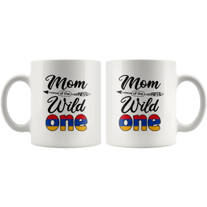 RobustCreative-Armenian Mom of the Wild One Birthday Armenia Flag White 11oz Mug Gift Idea