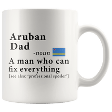 Load image into Gallery viewer, RobustCreative-Aruban Dad Definition Aruba Flag Fathers Day - 11oz White Mug family reunion gifts Gift Idea
