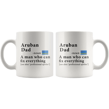 Load image into Gallery viewer, RobustCreative-Aruban Dad Definition Aruba Flag Fathers Day - 11oz White Mug family reunion gifts Gift Idea
