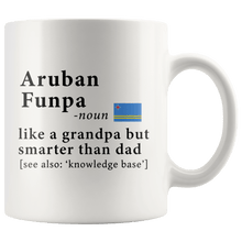 Load image into Gallery viewer, RobustCreative-Aruban Funpa Definition Aruba Flag Grandpa Day - 11oz White Mug family reunion gifts Gift Idea
