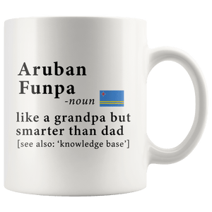 RobustCreative-Aruban Funpa Definition Aruba Flag Grandpa Day - 11oz White Mug family reunion gifts Gift Idea