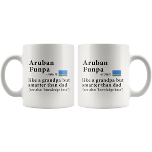 RobustCreative-Aruban Funpa Definition Aruba Flag Grandpa Day - 11oz White Mug family reunion gifts Gift Idea