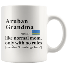 Load image into Gallery viewer, RobustCreative-Aruban Grandma Definition Aruba Flag Grandmother - 11oz White Mug family reunion gifts Gift Idea
