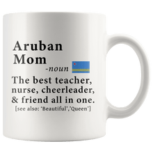 Load image into Gallery viewer, RobustCreative-Aruban Mom Definition Aruba Flag Mothers Day - 11oz White Mug family reunion gifts Gift Idea
