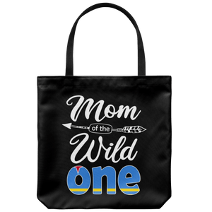 RobustCreative-Aruban Mom of the Wild One Birthday Aruba Flag Tote Bag Gift Idea