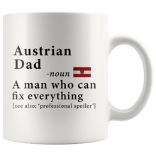 Load image into Gallery viewer, RobustCreative-Austrian Dad Definition Austria Flag Fathers Day - 11oz White Mug family reunion gifts Gift Idea
