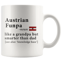 Load image into Gallery viewer, RobustCreative-Austrian Funpa Definition Austria Flag Grandpa Day - 11oz White Mug family reunion gifts Gift Idea
