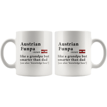 Load image into Gallery viewer, RobustCreative-Austrian Funpa Definition Austria Flag Grandpa Day - 11oz White Mug family reunion gifts Gift Idea
