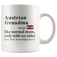 Load image into Gallery viewer, RobustCreative-Austrian Grandma Definition Austria Flag Grandmother - 11oz White Mug family reunion gifts Gift Idea
