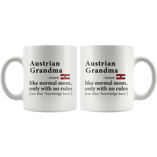 Load image into Gallery viewer, RobustCreative-Austrian Grandma Definition Austria Flag Grandmother - 11oz White Mug family reunion gifts Gift Idea
