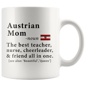 RobustCreative-Austrian Mom Definition Austria Flag Mothers Day - 11oz White Mug family reunion gifts Gift Idea