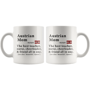 RobustCreative-Austrian Mom Definition Austria Flag Mothers Day - 11oz White Mug family reunion gifts Gift Idea