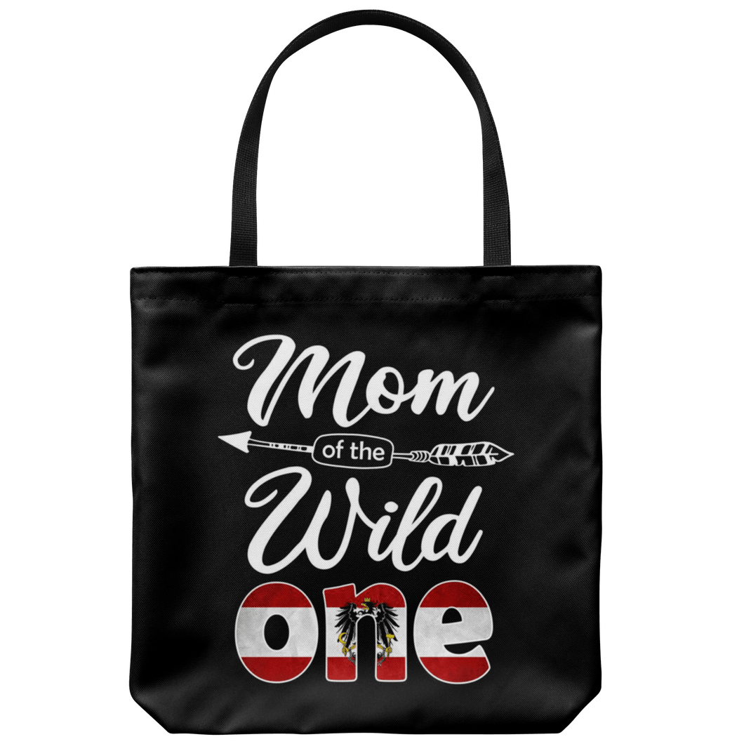 RobustCreative-Austrian Mom of the Wild One Birthday Austria Flag Tote Bag Gift Idea