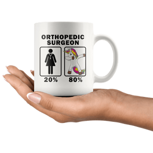 RobustCreative-Orthopedic Surgeon Dabbing Unicorn 80 20 Principle Superhero Girl Womens - 11oz White Mug Medical Personnel Gift Idea