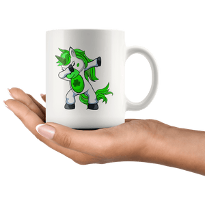 RobustCreative-Lepricorn  Dabbing Unicorn Leprechaun St Paddys Day White 11oz Mug Gift Idea