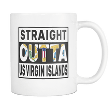Load image into Gallery viewer, RobustCreative-Straight Outta US Virgin Islands - Virgin Islander Flag 11oz Funny White Coffee Mug - Independence Day Family Heritage - Women Men Friends Gift - Both Sides Printed (Distressed)
