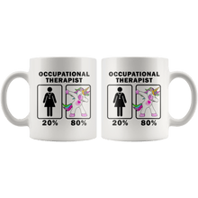 Load image into Gallery viewer, RobustCreative-Occupational Therapist Dabbing Unicorn 20 80 Principle Superhero Girl Womens - 11oz White Mug Medical Personnel Gift Idea
