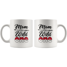 Load image into Gallery viewer, RobustCreative-Indonesian Mom of the Wild One Birthday Indonesia Flag White 11oz Mug Gift Idea
