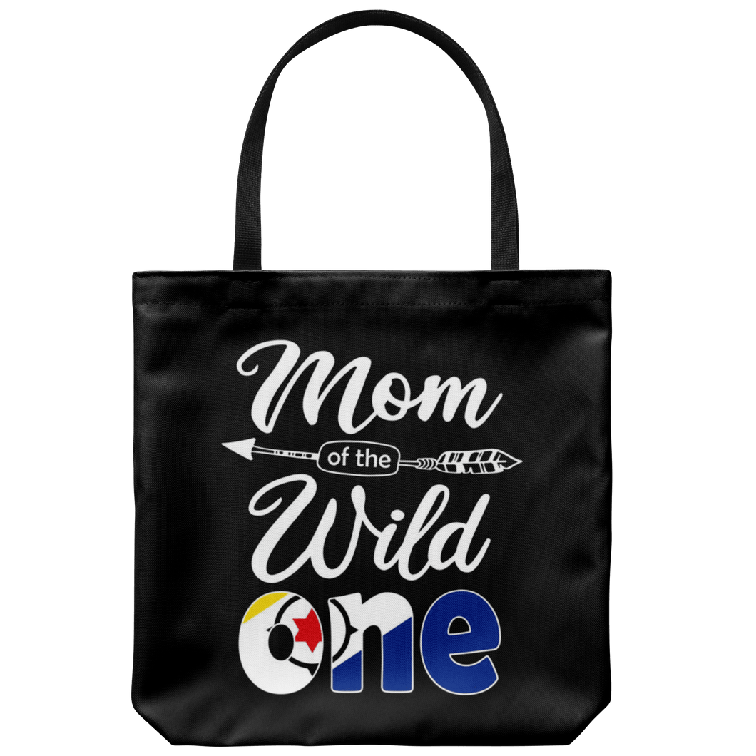RobustCreative-Bonaire Mom of the Wild One Birthday Bonaire Flag Tote Bag Gift Idea