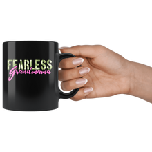 Load image into Gallery viewer, RobustCreative-Fearless Grandmama Camo Hard Charger Veterans Day - Military Family 11oz Black Mug Retired or Deployed support troops Gift Idea - Both Sides Printed
