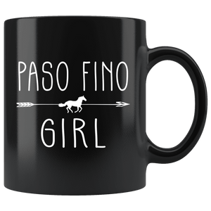 RobustCreative-Paso Fino Horse Girl Gifts Horses Lover Riding Racing - 11oz Black Mug Racing Lover Gift Idea