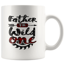 Load image into Gallery viewer, RobustCreative-Father of the Wild One Lumberjack Woodworker Sawdust - 11oz White Mug measure once plaid Gift Idea

