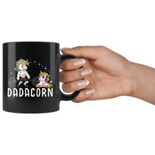 Load image into Gallery viewer, RobustCreative-Dadacorn Unicorn Dad Man Fitness Gym Fathers Day Black 11oz Mug Gift Idea
