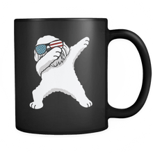 Load image into Gallery viewer, RobustCreative-Dabbing Maltese Dog America Flag - Patriotic Merica Murica Pride - 4th of July USA Independence Day - 11oz Black Funny Coffee Mug Women Men Friends Gift ~ Both Sides Printed
