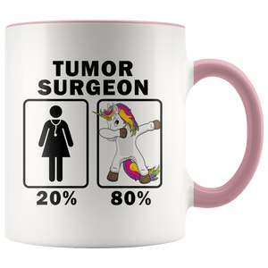 RobustCreative-Tumor Surgeon Dabbing Unicorn 80 20 Principle Superhero Girl Womens - 11oz Accent Mug Medical Personnel Gift Idea