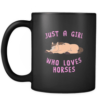Load image into Gallery viewer, RobustCreative-Just a Girl Who Loves Horse the Wild One Animal Spirit 11oz Black Coffee Mug ~ Both Sides Printed
