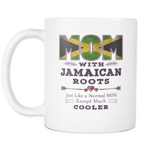 Load image into Gallery viewer, RobustCreative-Best Mom Ever with Jamaican Roots - Jamaica Flag 11oz Funny White Coffee Mug - Mothers Day Independence Day - Women Men Friends Gift - Both Sides Printed (Distressed)
