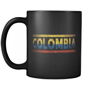 RobustCreative-Retro Vintage Flag Colombian Colombia 11oz Black Coffee Mug ~ Both Sides Printed