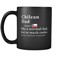 Load image into Gallery viewer, RobustCreative-Chilean Dad Definition Fathers Day Gift Flag - Chilean Pride 11oz Funny Black Coffee Mug - Chile Roots National Heritage - Friends Gift - Both Sides Printed
