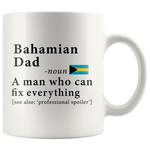 RobustCreative-Bahamian Dad Definition Bahamas Flag Fathers Day - 11oz White Mug family reunion gifts Gift Idea