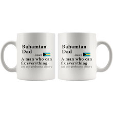 Load image into Gallery viewer, RobustCreative-Bahamian Dad Definition Bahamas Flag Fathers Day - 11oz White Mug family reunion gifts Gift Idea
