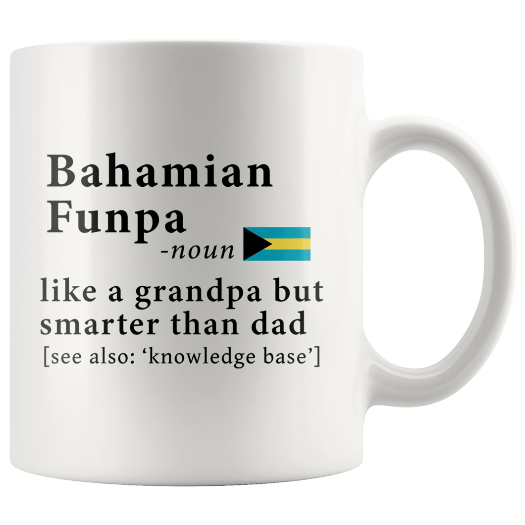 RobustCreative-Bahamian Funpa Definition Bahamas Flag Grandpa Day - 11oz White Mug family reunion gifts Gift Idea