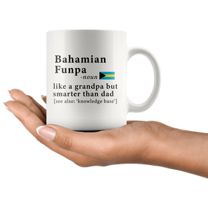 RobustCreative-Bahamian Funpa Definition Bahamas Flag Grandpa Day - 11oz White Mug family reunion gifts Gift Idea