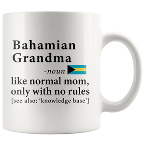 RobustCreative-Bahamian Grandma Definition Bahamas Flag Grandmother - 11oz White Mug family reunion gifts Gift Idea