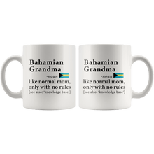 Load image into Gallery viewer, RobustCreative-Bahamian Grandma Definition Bahamas Flag Grandmother - 11oz White Mug family reunion gifts Gift Idea
