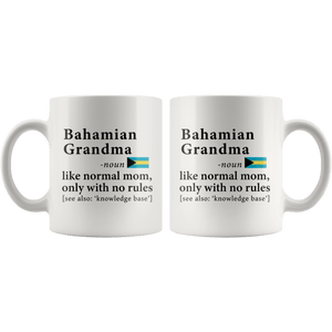 RobustCreative-Bahamian Grandma Definition Bahamas Flag Grandmother - 11oz White Mug family reunion gifts Gift Idea