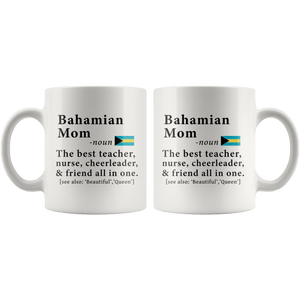 RobustCreative-Bahamian Mom Definition Bahamas Flag Mothers Day - 11oz White Mug family reunion gifts Gift Idea