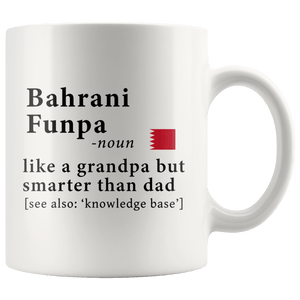 RobustCreative-Bahrani Funpa Definition Bahrain Flag Grandpa Day - 11oz White Mug family reunion gifts Gift Idea