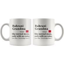 Load image into Gallery viewer, RobustCreative-Bahrani Grandma Definition Bahrain Flag Grandmother - 11oz White Mug family reunion gifts Gift Idea
