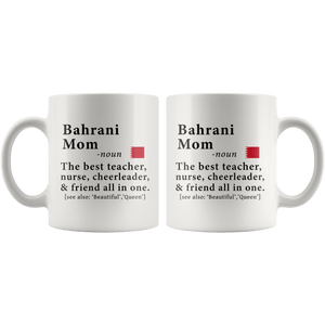 RobustCreative-Bahrani Mom Definition Bahrain Flag Mothers Day - 11oz White Mug family reunion gifts Gift Idea