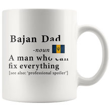 Load image into Gallery viewer, RobustCreative-Bajan Dad Definition Barbados Flag Fathers Day - 11oz White Mug family reunion gifts Gift Idea
