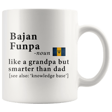 Load image into Gallery viewer, RobustCreative-Bajan Funpa Definition Barbados Flag Grandpa Day - 11oz White Mug family reunion gifts Gift Idea
