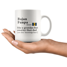 Load image into Gallery viewer, RobustCreative-Bajan Funpa Definition Barbados Flag Grandpa Day - 11oz White Mug family reunion gifts Gift Idea
