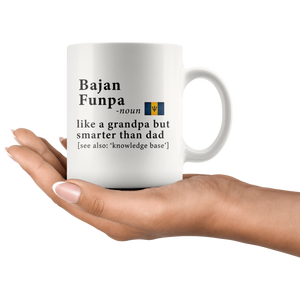 RobustCreative-Bajan Funpa Definition Barbados Flag Grandpa Day - 11oz White Mug family reunion gifts Gift Idea