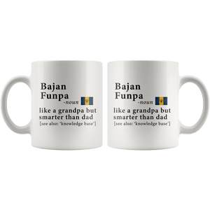 RobustCreative-Bajan Funpa Definition Barbados Flag Grandpa Day - 11oz White Mug family reunion gifts Gift Idea